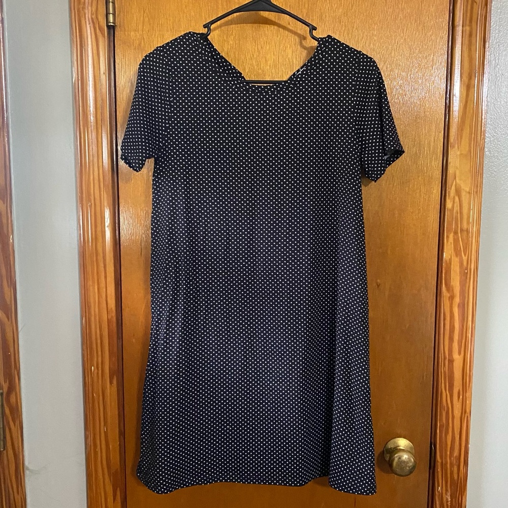 Black Polka Dot Shift Dress from Francesca’s Size XS